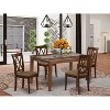 HomeStock 5-Pc Mahogany Finish Solid Wood Top-Rectangular Dining Room Set-Seats 4 - 2 of 4