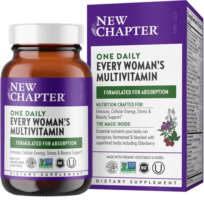 New Chapter Women&#39;s Multivitamin, Every Woman&#39;s One Daily for Immune, Beauty + Energy Support Tablets - 30ct, 5 of 16