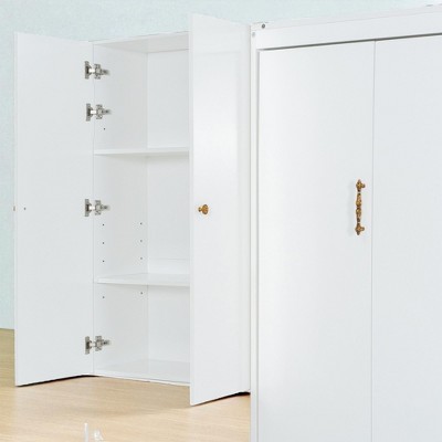 Mshliw Queen Size Murphy Bed Wall Bed with Sofa, Storage Shelves and Cabinets, Space-Saving Foldable Design for Apartments