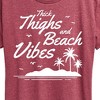 Women's - Instant Message - Thick Thighs Beach Vibes Short Sleeve Graphic T-Shirt - 2 of 4