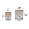 Okak Ceramic Planters with Polka Dot Design 5/6" Set of 2, White and Black for Indoor & Outdoor Use, Modern Home Decor - 4 of 4
