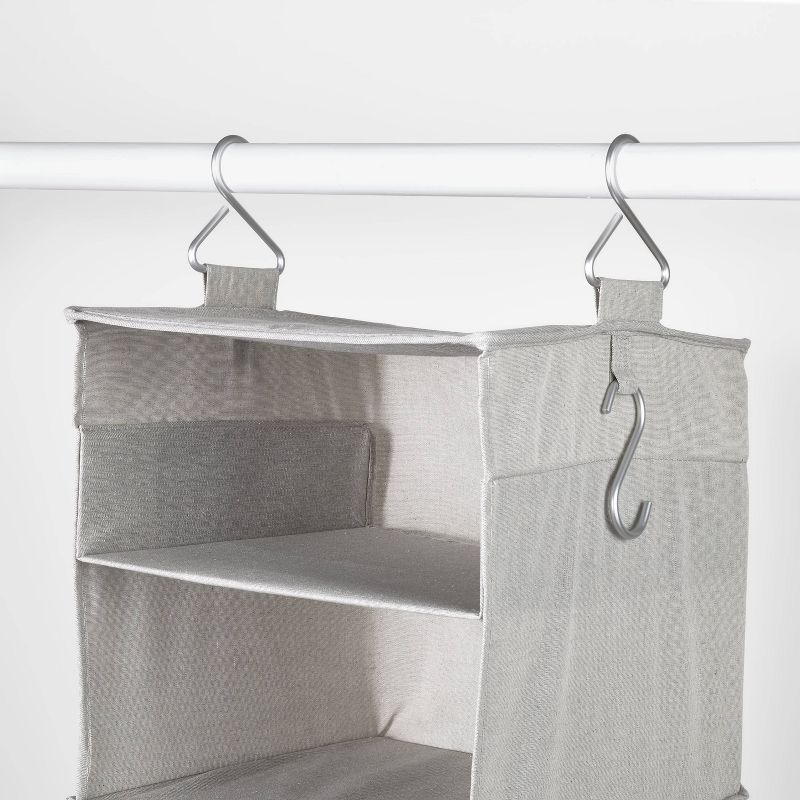 Hanging Fabric Storage Organizer Gray - Brightroom™, 4 of 6