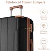 Lyngins 3-Piece Hardside Luggage Set – 20" Airline-Approved Carry on Luggage, 24" & 28" Checked Spinner Suitcases, ABS Durable Lightweight Shell - 2 of 4