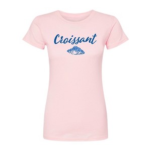 Women's - Instant Message - Croissant Fitted Graphic T-Shirt - 1 of 3