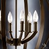 Urban Ambiance Luxury Luxe Industrial Chandelier,  30"H x 27-3/4"W,  Olde Bronze Finish, UHP2330 - 4 of 4