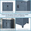 30" Bathroom Vanity with Sink ââ‚?Solid Wood Frame, Ceramic Basin, Soft-Close Doors, Modern Retro Style with Drawer Storage Cabinet - 2 of 4
