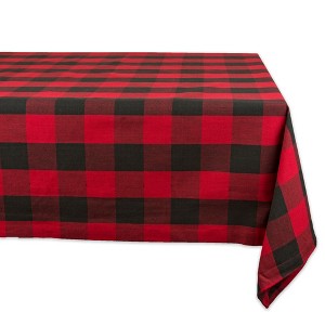 Design Imports  Tango Red/Black Buffalo Check Tablecloth 60X104 - 1 of 4