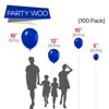 PartyWoo Balloons Royal Blue Dark Matte 18 12 10 5 Inch 100 pcs - 2 of 4