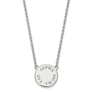 Black Bow Jewelry Sterling Silver Alpha Sigma Tau Greek Life Necklace 18 Inch - 1 of 4