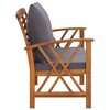 vidaXL Patio Bench with Cushion, 46.9" Solid Acacia Wood - 3 of 4