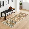 Washable Area Rug with Modern Floral Design, Low Pile, Non-Slip and Non-Shedding Carpet, Foldable Farmhouse Style for Entryway and Bedroom - 2 of 4