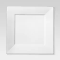 Square Rim Porcelain Salad Plate 8"  - Set of 4 - Threshold™