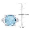EVERLY JEWELRY | Sterling Silver 9 CT TGW Sky-Blue Topaz and White Topaz Split Shank Cocktail Ring - 4 of 4