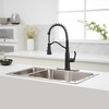Single-Handle Pull-Down Sprayer 3-Spray High Arc Pull Down Sprayer Kitchen Faucet With Deck Plate - 2 of 4