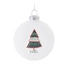 Christmas Tree Sentiment Glass Ornaments – 4"H Holiday Ball Ornaments with Jolly, Noel & Joy Designs (Set of 6) by Melrose - 3 of 4