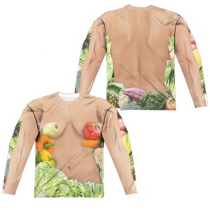 Men's Vegan Heroine (Front Back Print) Long Sleeve Costume T-Shirt - 1 of 4