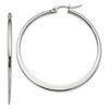 Chisel Stainless Steel Polished 43mm Diameter Hoop Earrings - 2 of 4