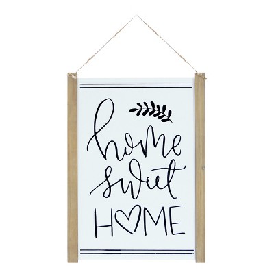 VIP Metal 22 in. White Home Sweet Home Wall Sign
