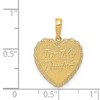Black Bow Jewelry 14k Yellow Gold For My Daughter Reversible Heart Pendant, 17mm - 4 of 4