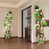 SEVOBAL Planter Stands and Holders Plant Wood Plant Shelf Flower Pot Stand Rack Lightweight Yet Sturdy Design for Home, Dark Brown, 29.84"*11"*63.74" - 3 of 4