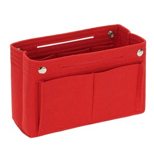 Unique Bargains Felt Multiple Compartments Insert Handbag Organizer 6.7" x 3.9" x 5.9" - 1 of 4