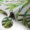 Washable Area Rug, Green Modern Floral Print Low Pile Carpet, Large Indoor Rug for Living Room, Bedroom, Kitchen, Farmhouse - 2 of 4