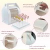 4 Pack Portable Cake Pop Holder Boxes with Clear Window, White Cakesicle Display Stand - 3 of 4