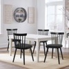 Bekrvio Windsor Dining Chair-Farmhouse Solid Wood Spindle Back Side Chair Mid-Century Modern Black Armless Kitchen Chair for Dining Room Restaurant - 3 of 4