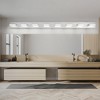 Dolonm Modern Chrome LED Vanity Light, Square Acrylic Lampshades Wall Mount Fixture for Bathroom, Mirror Lighting - 2 of 4