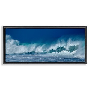 Stupell Industries Panoramic Tsunami Wave Splashing, 31" x 14" - 1 of 4