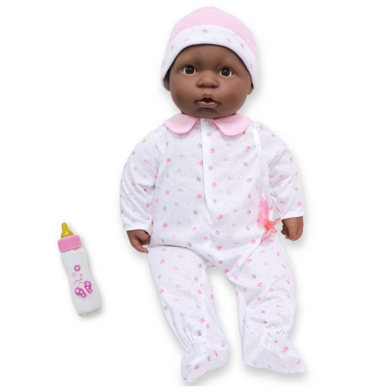 JC Toys La Baby 20&#34; Baby Doll - Pastel Pink Outfit with Pacifier, 1 of 8