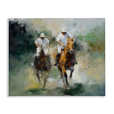 Stupell Industries Polo Players on Horses Canvas Wall Art