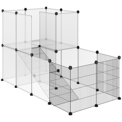 Cable ties to reinforce connections for guinea pig cages