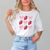 Simply Sage Market Women's Strawberry Coquette Bow Chart Short Sleeve Graphic Tee - 2 of 3