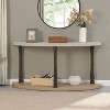 Wooden Half Moon Console Table, Semi Circle Demilune Sofa Table for Small Hallway Entryway Space - The Pop Home - 2 of 4