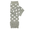 Wrapables Ruched and Dots Baby & Toddler Leg Warmers, Gray Ruched and Dots - 2 of 3