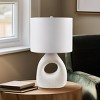 GDFStudio Sherry 22" Ceramic Table Lamp with Polyester Shade and LED Bulb - 2 of 4