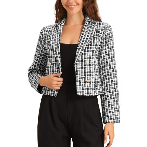 INSPIRE CHIC Women's Notch Lapel Buttons Office Long Sleeve Casual Blazer - 1 of 4