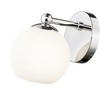 Neoma Collection Wall Sconce - Modern Opal Glass & Steel Design, Dimmable, Damp Rated - 2 of 4