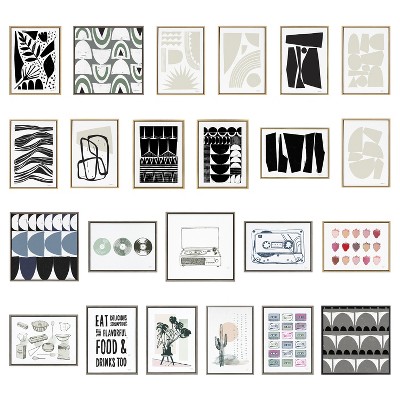 Natural Framed Peony Canvas Print, 18x24