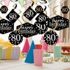 Big Dot of Happiness Adult 80th Birthday - Gold - Birthday Party Hanging Decor - Party Decoration Swirls - Set of 40 - 2 of 4