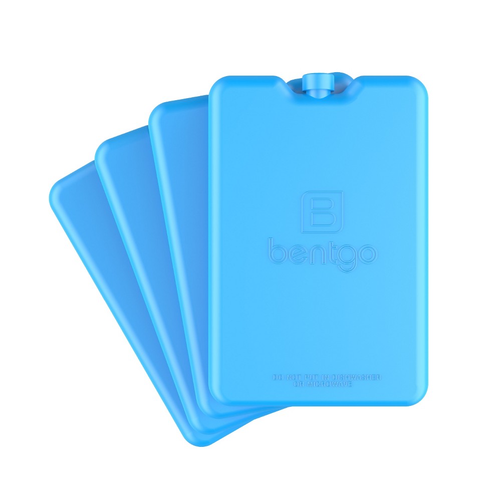 Bentgo Ice Lunch Chillers Ultra-Thin Ice Packs for Lunch Bags, Lunch Boxes & Coolers 4pk - Blue