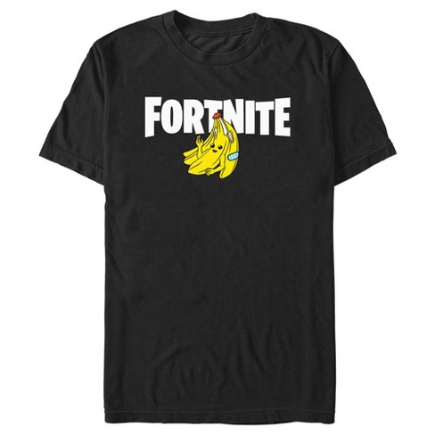 Men s Fortnite Peely Classic Logo T Shirt Black Small