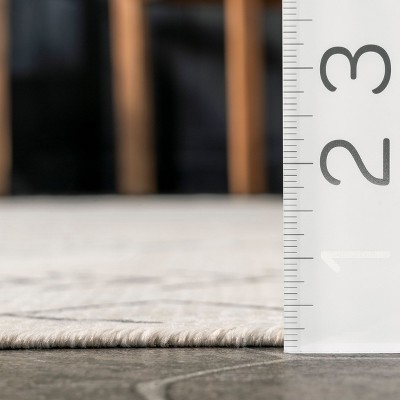 Reversible Ivory Moroccan Spot Rectangular Area Rug - 29x4 Inches