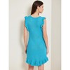 Allegra K Women's Casual Round Neck Midi Ruffled Knit Dress - 4 of 4