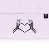 Dalix Heart of Bones Embroidered Beanie Skeleton Warm Winter Knit Hat for Women - 2 of 4