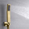 Sumerain Brushed Gold Shower System Pressure Balance Shower Faucet, 8 Inche Square Rain Shower Head - 4 of 4