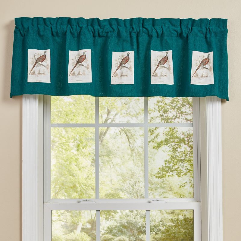 Park Designs Pheasant Run Lined Patch Valance - 14"L, 2 of 4