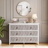 Fluted 6-Drawer Dresser 47.2" Wide - Waveform Panel Wood Chest with Circle Handles, Storage Organizer for Bedroom to Living Room - 2 of 4