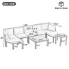 Sapphtopaz Patio Furniture Set Outdoor Rope Loveseat Patio Chairs with Cushions Rectangle Coffee Table for Garden, Backyard, Outdoor - 3 of 4